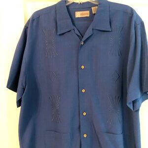 Cubavera Blue Button-Up Shirt